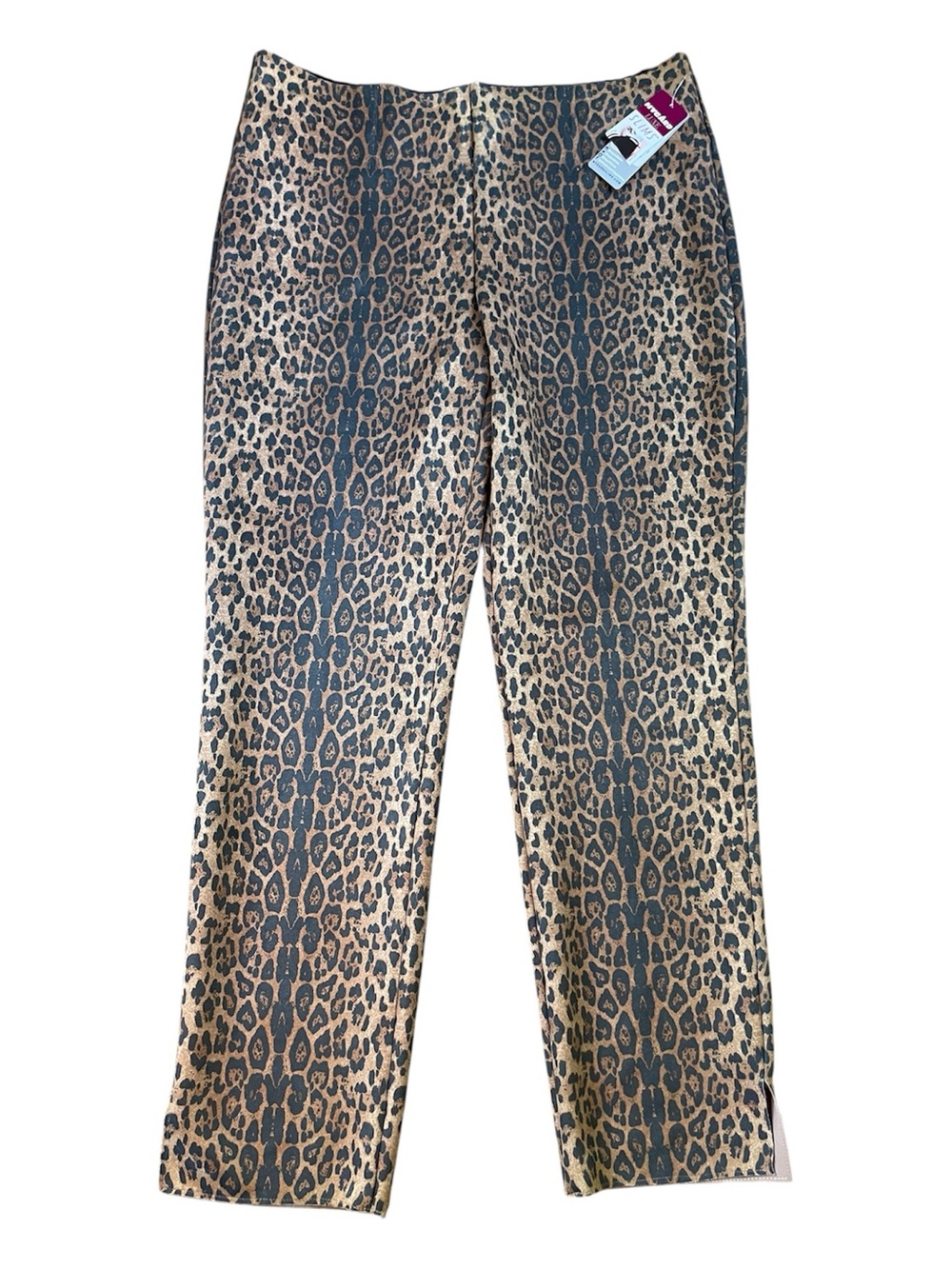 NWT. Nygard Luxe Slims Leopard Print Pull on Leggings.  Size 1X